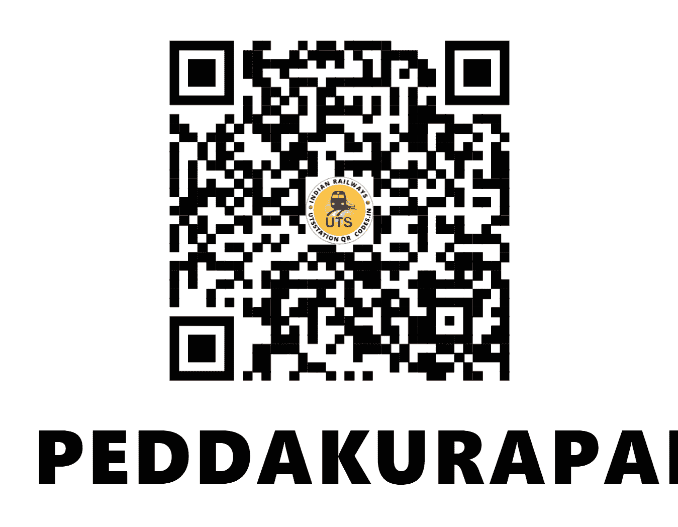 UTS QR Code for PEDDAKURAPADU - PKPU (SC - ANDHRA PRADESH)